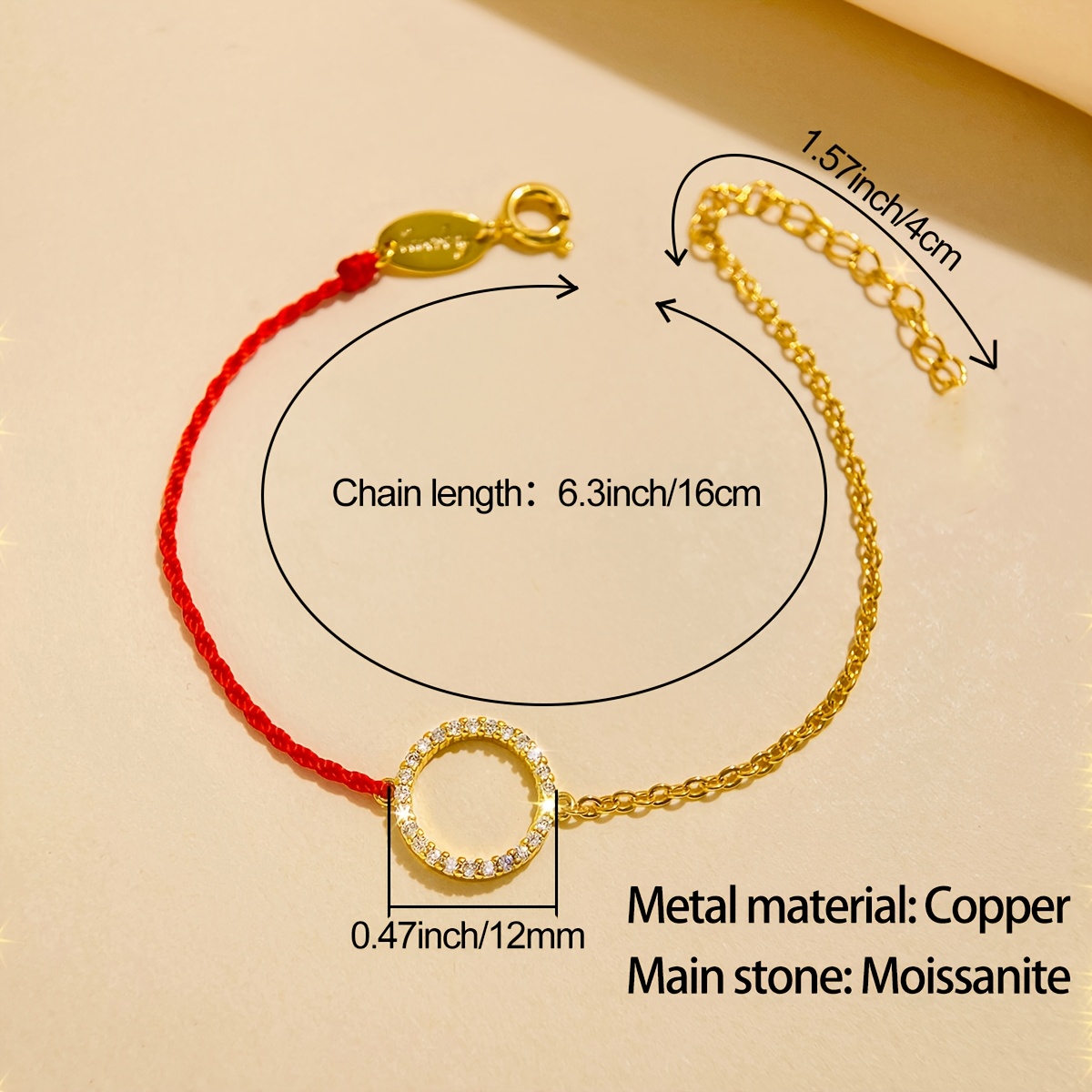 Sparkling Moissanite Bracelet for Women, Elegant Gift